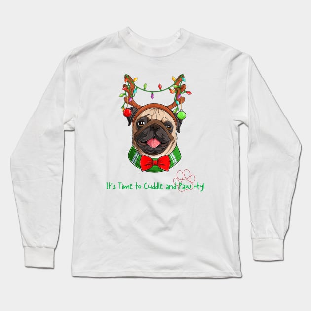 Pug christmas Long Sleeve T-Shirt by UnikRay